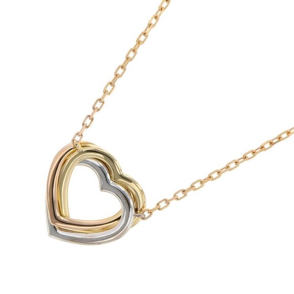 CARTIER Trinity Heart Diamond Necklace K18YG/K18PG/K18WG - Picture 11 of 13